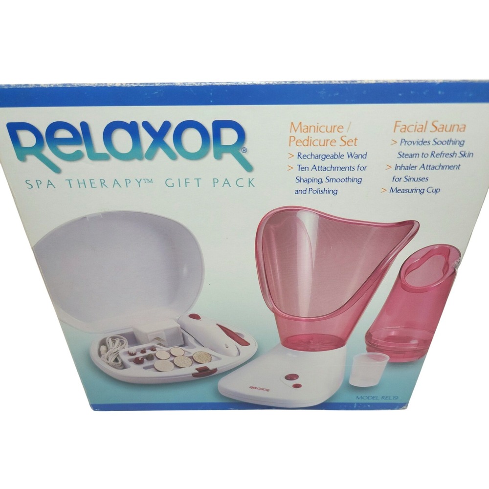 Relaxor Spa Therapy 3-Piece Gift Set‎ Manicure Pedicure & Facial Sauna